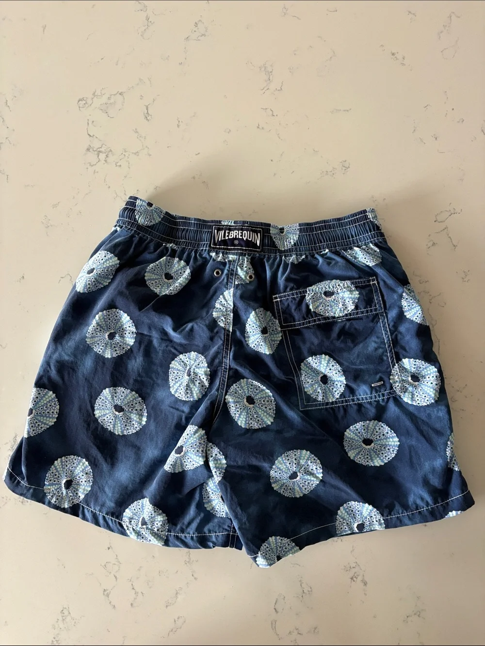 Authentic Vilebrequin Moorea Swim Trunks Blue Sea Urchin Oursinade Men’s Large